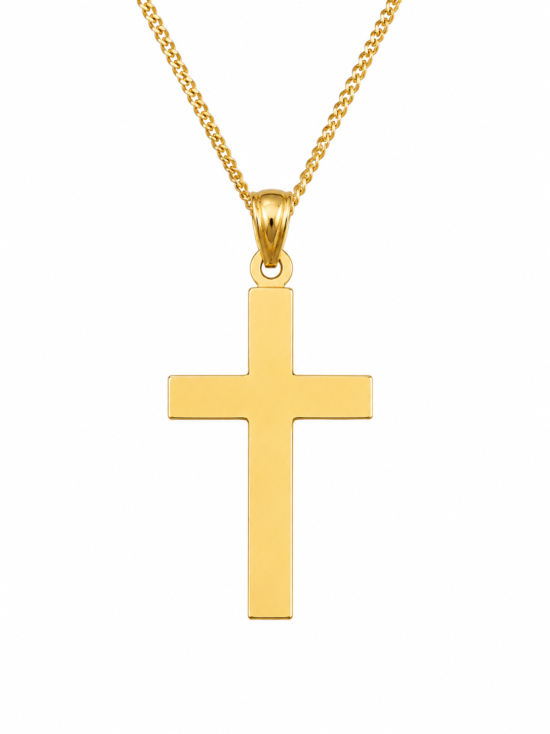 10K SMALL FLAT YELLOW CROSS PENDANT – JY Jewelry Wholesale