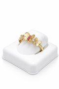 10K BUTTERFLY BT THREE PINK CZ DETAIL RING – 8 – JY Jewelry Wholesale