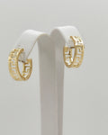10K GREEK STYLE HOOPS EARRIN CZ – MEDIUM – JY Jewelry Wholesale