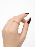 10K ELEGANT SMALL CIRCLES CZ DETAILS WOMAN'S RING – 7 – JY Jewelry Wholesale