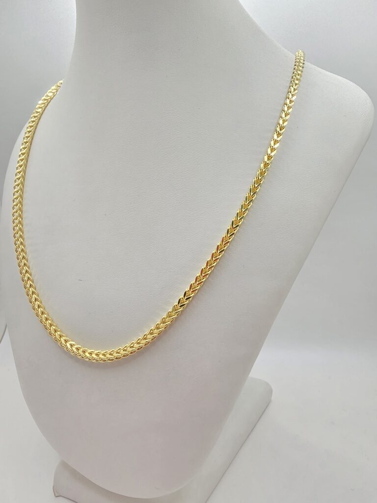 10K HOLLOW FRANCO CHAIN – 22" 3MM – JY Jewelry Wholesale