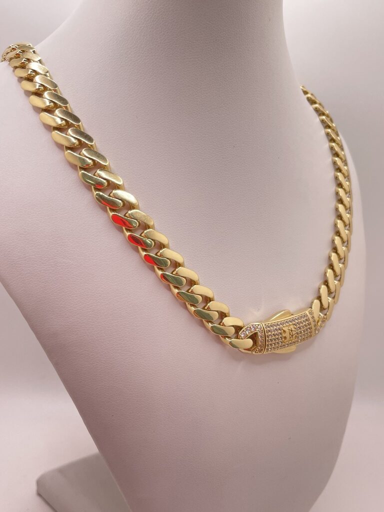 14K MONACO STYLE CHAIN – 20" 11MM – JY Jewelry Wholesale