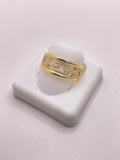 10K CLASSIC CHAIN ??STYLE RING WITH ZIRCONIA IN THE CENTER – 8 – JY Jewelry Wholesale
