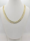 10K SOLID CUBAN CURB FLAT CHAIN – 8.5MM 22" – JY Jewelry Wholesale