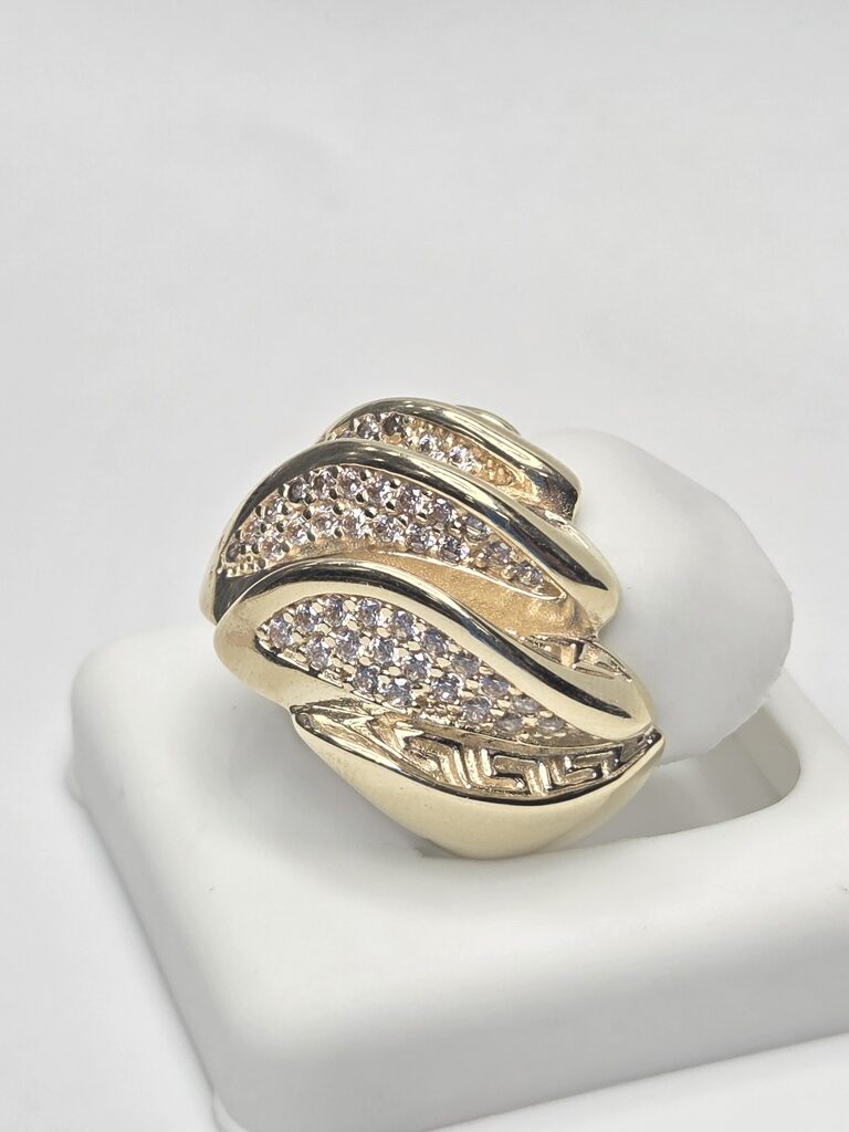 10K VINTAGE STYLE SHELL DESIGN CZ WOMAN'S RING – 7.5 – JY Jewelry Wholesale