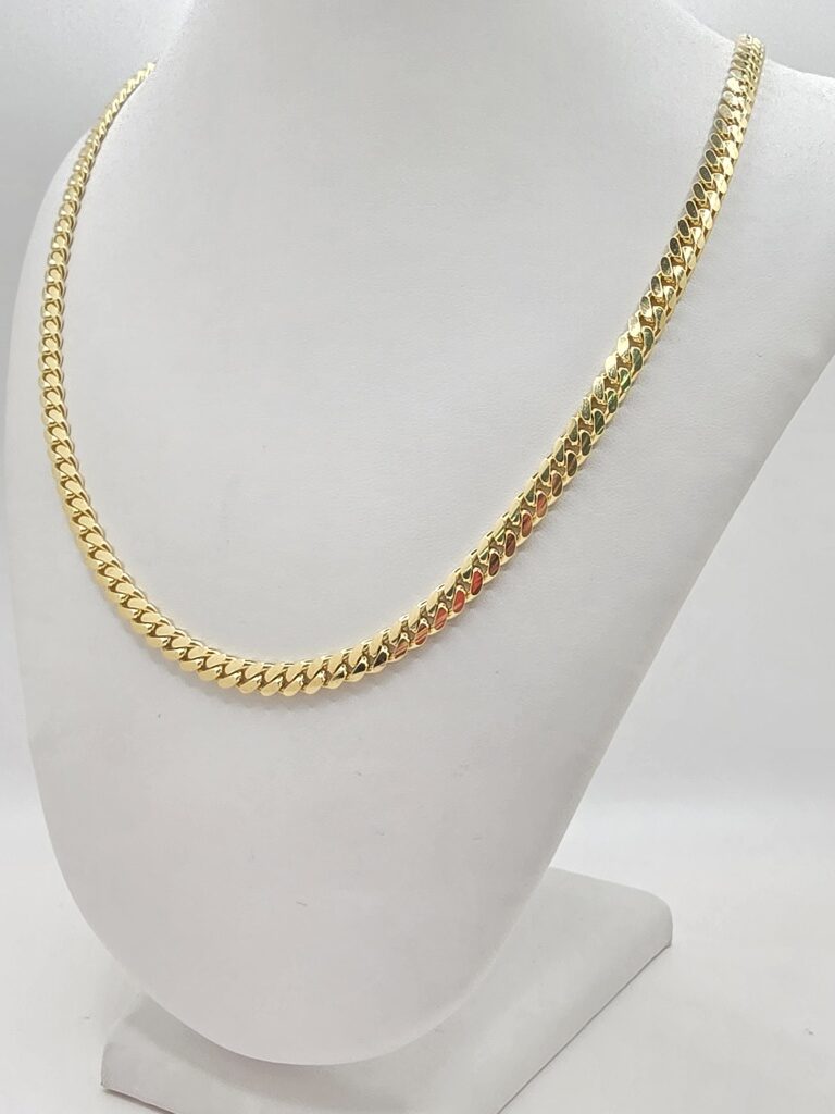 10K SOLID MIAMI CUBAN CHAIN – 20" 5MM – JY Jewelry Wholesale