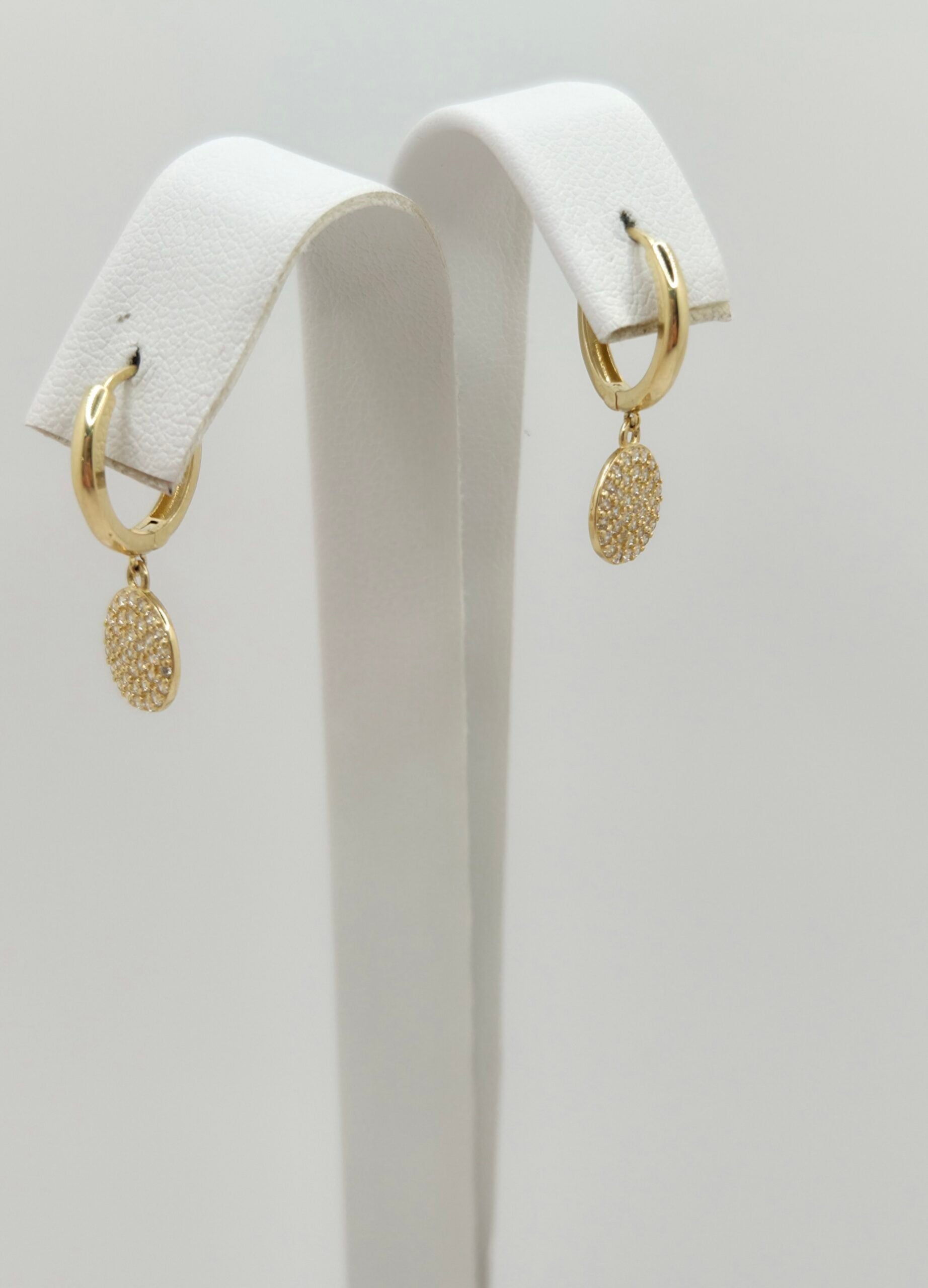 10K DELICATE CZ ROUND PENDANTS EARRINGS – JY Jewelry Wholesale
