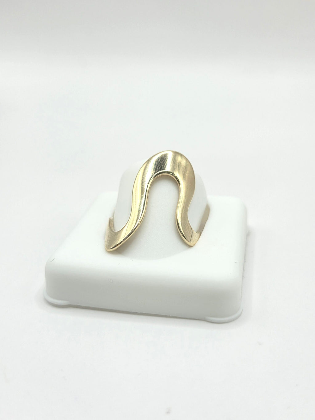 10K YELLOW GOLD ASYMETRIC WOMAN'S RING – 7/7.5/8 – JY Jewelry Wholesale