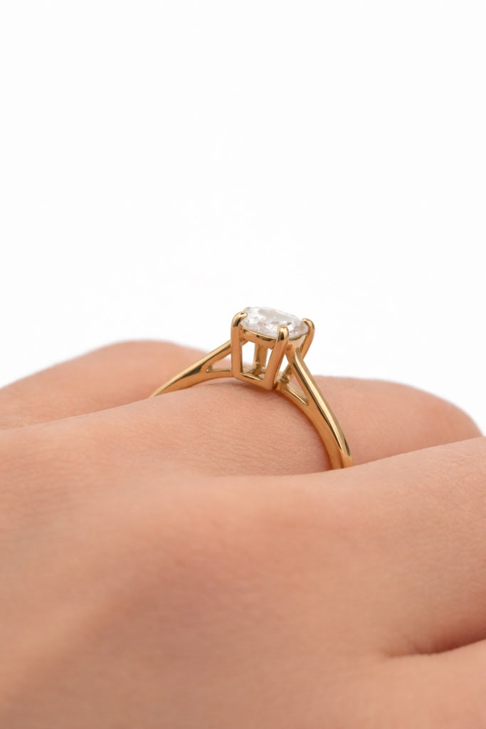 10K MOISSANITE 1.13CTW VVS D COLOR PROMISE RING – 7 – JY Jewelry Wholesale