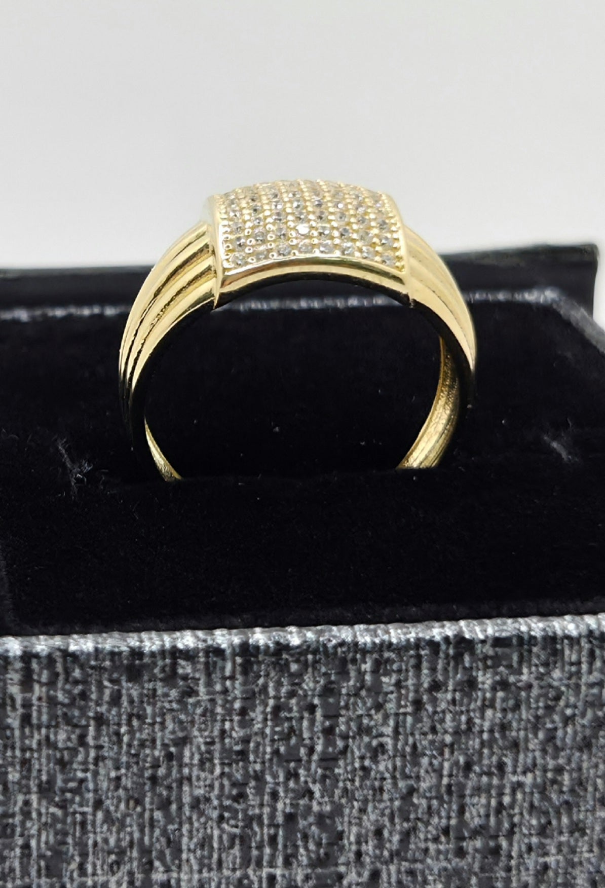 14K CZ SQUARE VINTAGE STYLE RING – 8 – JY Jewelry Wholesale