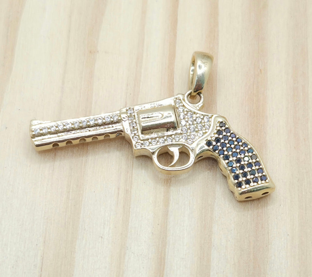 14K CZ GUN PENDANT – JY Jewelry Wholesale