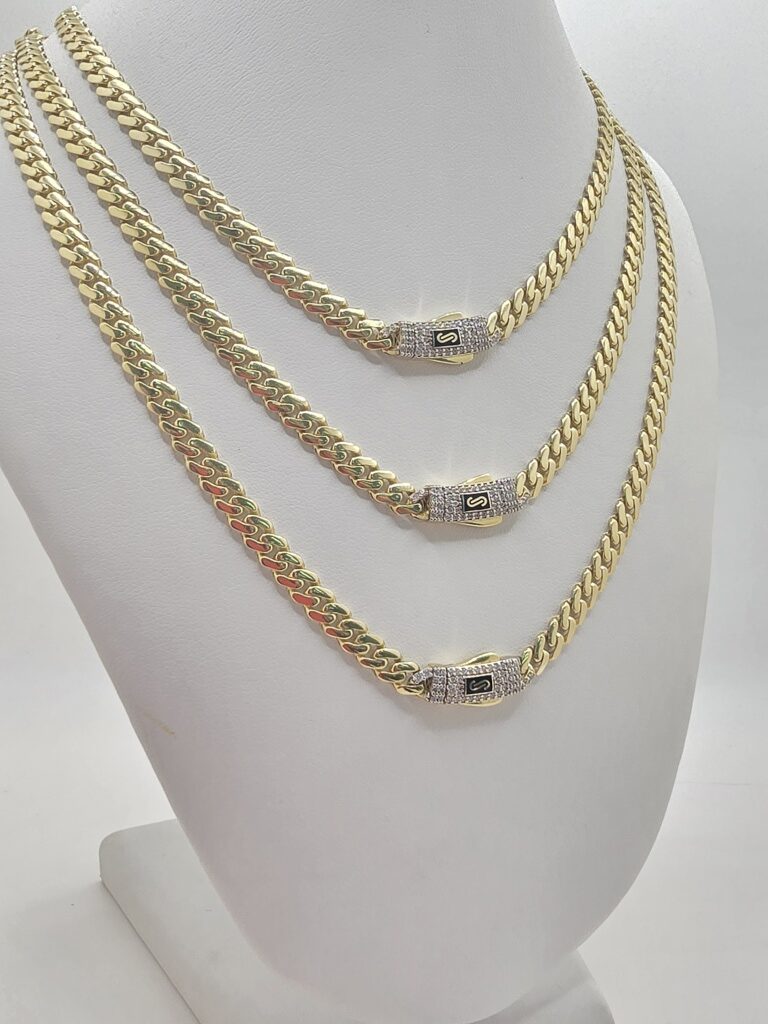 10K CERTIFIED MONACO CHAIN ??CZ CLOSURE – 20" 5MM – JY Jewelry Wholesale
