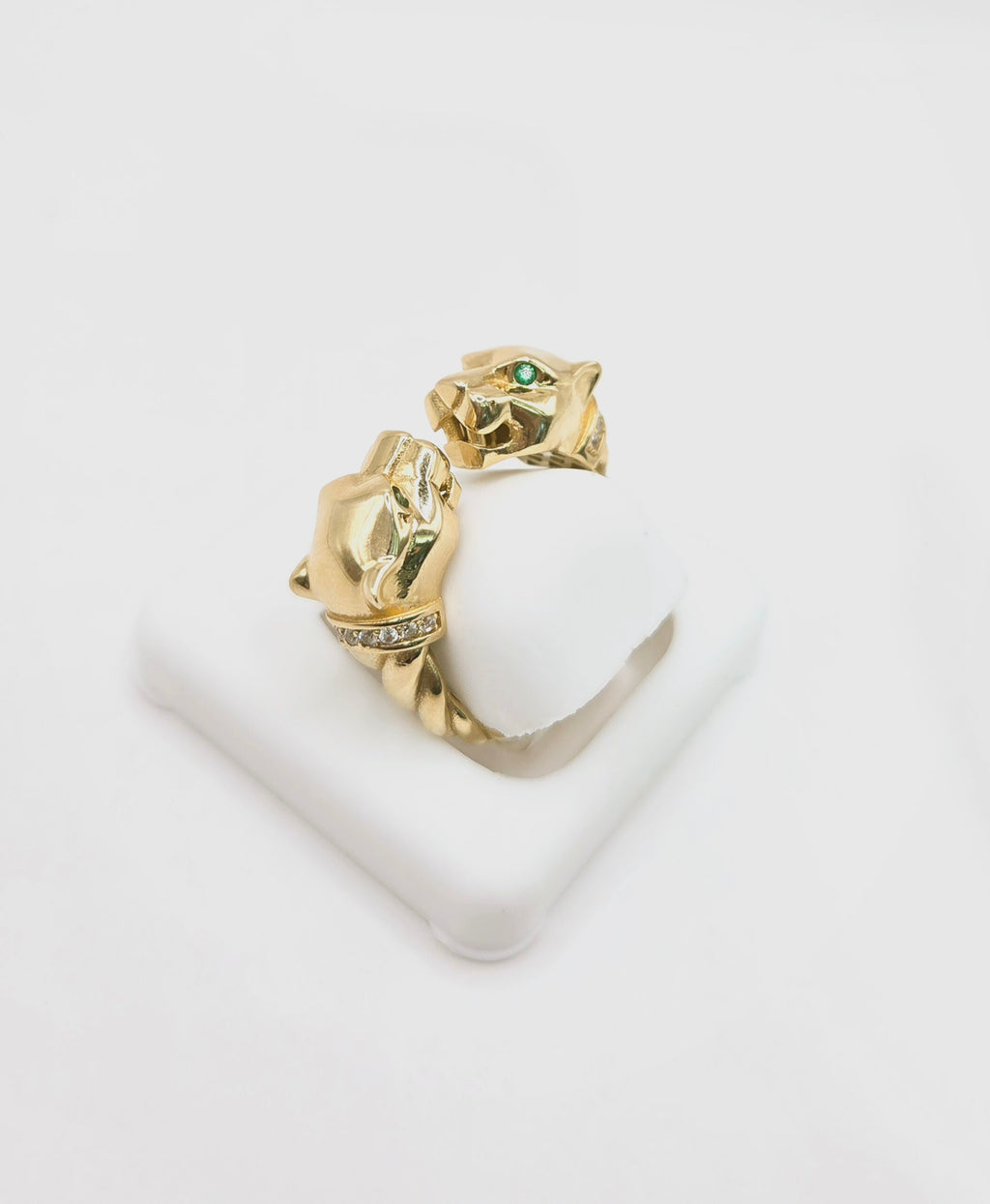 10K EXOTIC TWO TIGER HEAD RING – 9 – JY Jewelry Wholesale