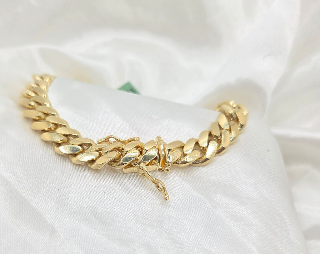 14K SOLID MIAMI CUBAN BRACELET – 8" 10MM – JY Jewelry Wholesale