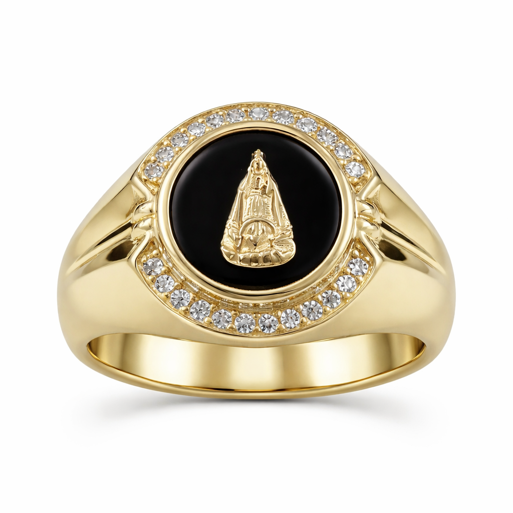 10K ROUND ONIX CARIDAD RING – 11.5 – JY Jewelry Wholesale
