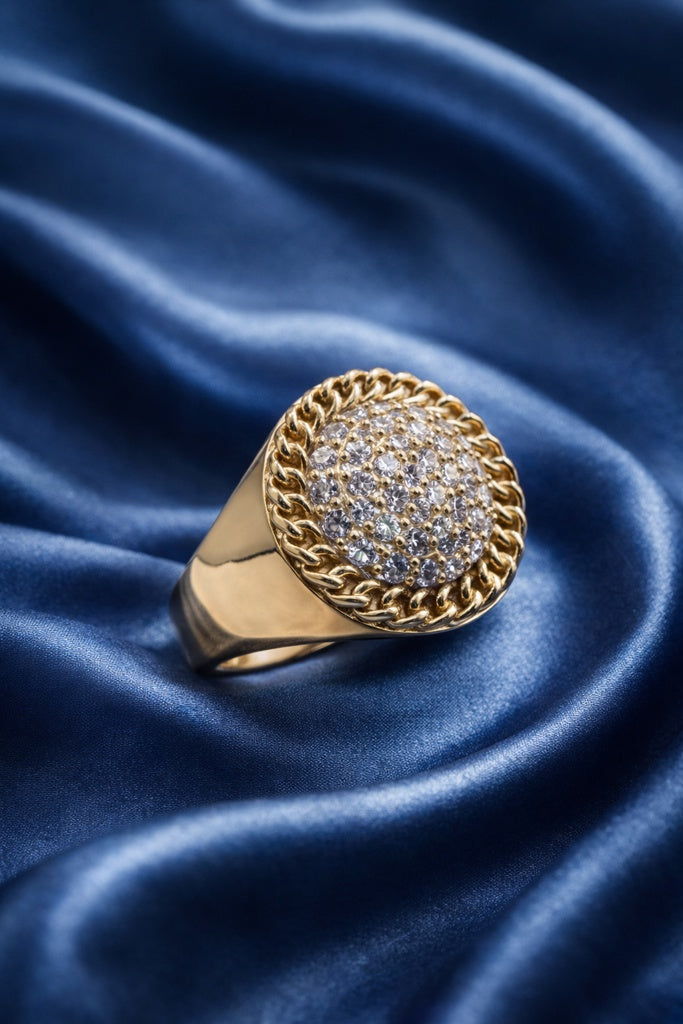 10K ROUND ROPE CZ DETAIL RING – JY Jewelry Wholesale