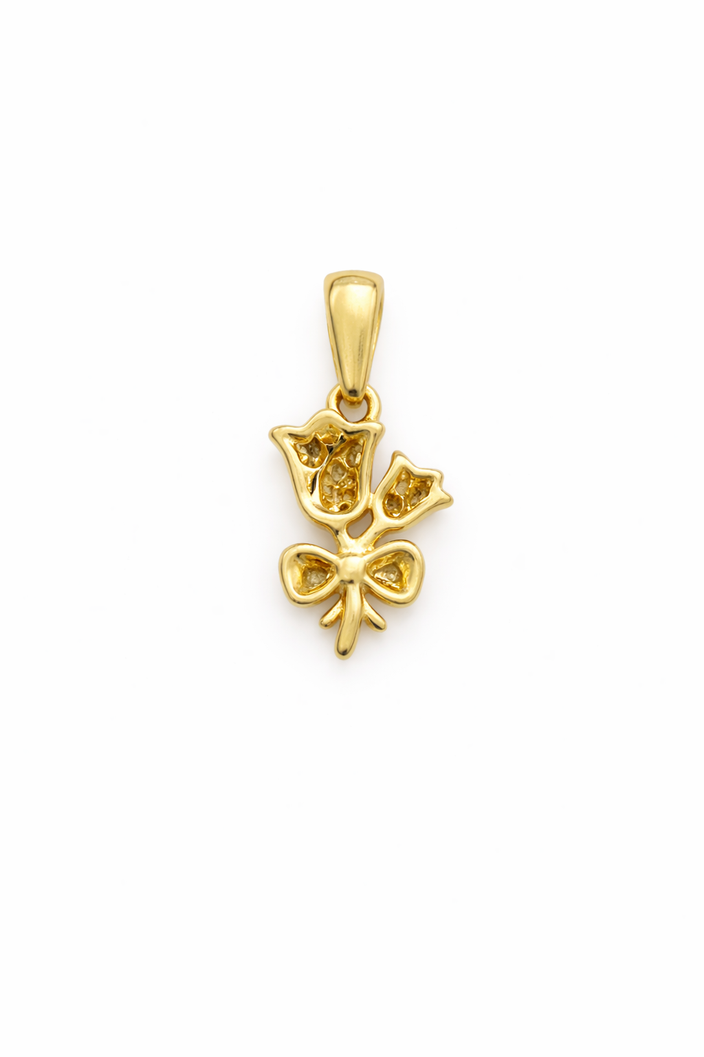 10K DIAMOND ROSE PENDANT – JY Jewelry Wholesale