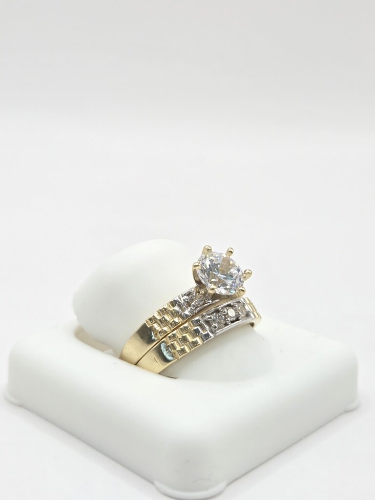 10K TWO TONE ENGAGEMENT WOMAN'S RING – 7 – JY Jewelry Wholesale