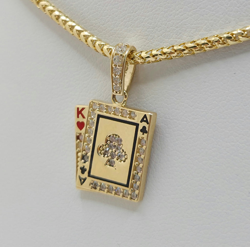 14K SMALL POKER PENDANT – JY Jewelry Wholesale