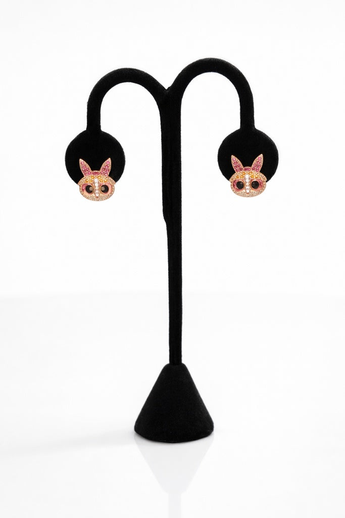 10K POWERPUFF GIRLS CZ DETAIL EARRINGS – JY Jewelry Wholesale
