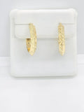 10K DIAMOND CUT EDGE HOOP EARRINGS SMALL 2 – JY Jewelry Wholesale