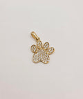 10K CZ SMALL DOG PRINT PENDANT – SMALL – JY Jewelry Wholesale