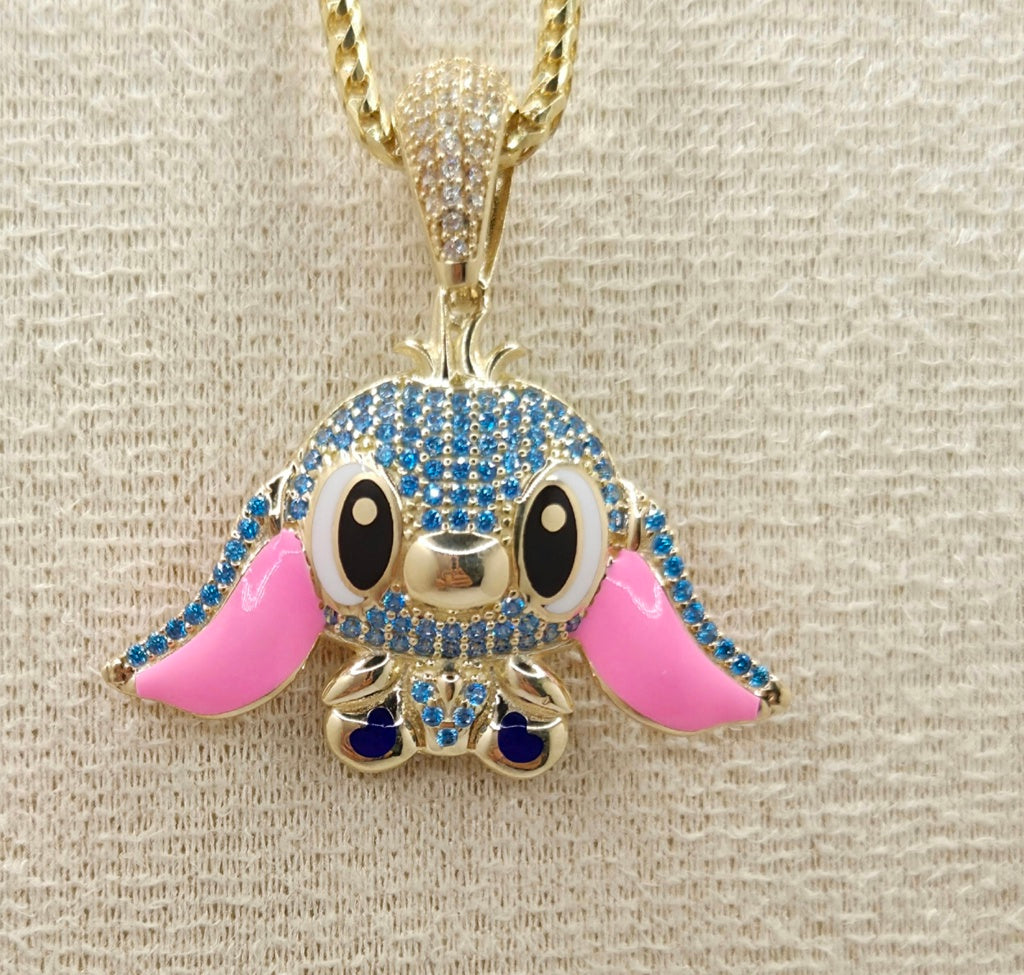 10K CZ BLUE STITCH PENDANT – JY Jewelry Wholesale