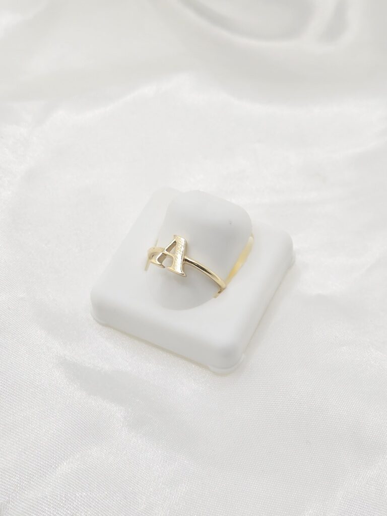 14K "A" LETTER RING – 7 – JY Jewelry Wholesale