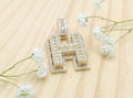 10K MEDIUM CZ "H" LETTER PENDANT – JY Jewelry Wholesale