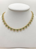 10K GREEN HEART NECKLACE CZ – 18" – JY Jewelry Wholesale