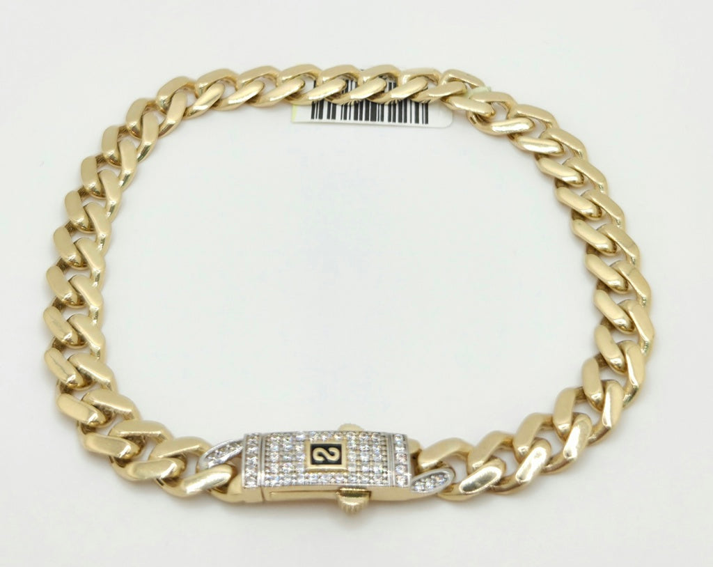 14K MONACO STYLE BRECELET – 7" 5MM – JY Jewelry Wholesale