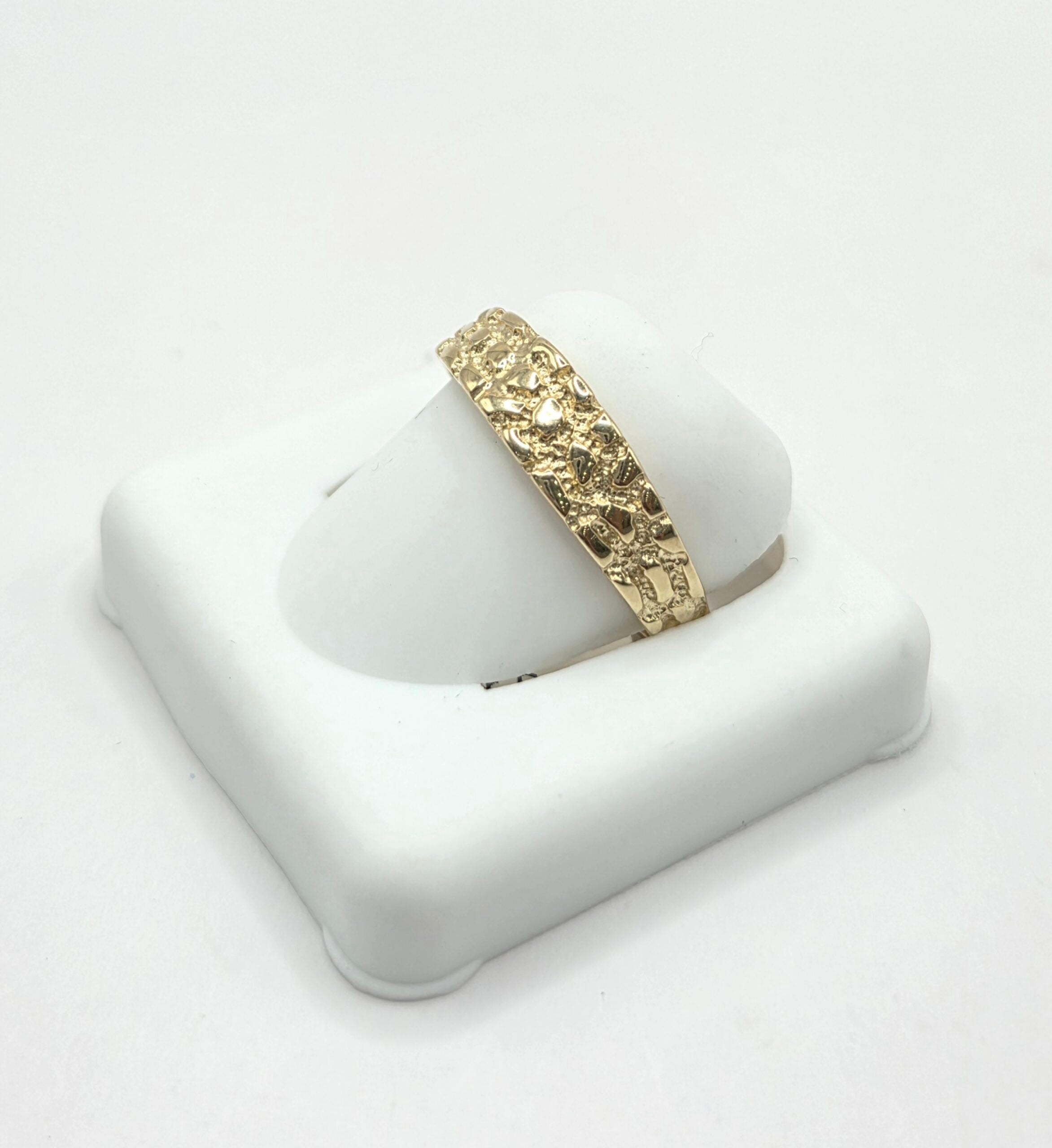 10K NUGGETS DESIGN ENGAGEMENT MAN'S RING – 9.5 – JY Jewelry Wholesale