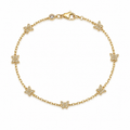 10K BUTTERFLYS ROLO BRACELET – 7" – JY Jewelry Wholesale