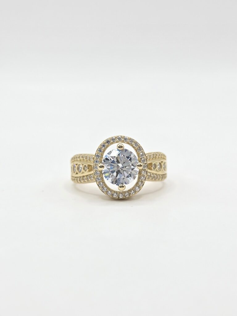 14K ELEGANT OVAL DESIGN PROMISE RING – 7 – JY Jewelry Wholesale