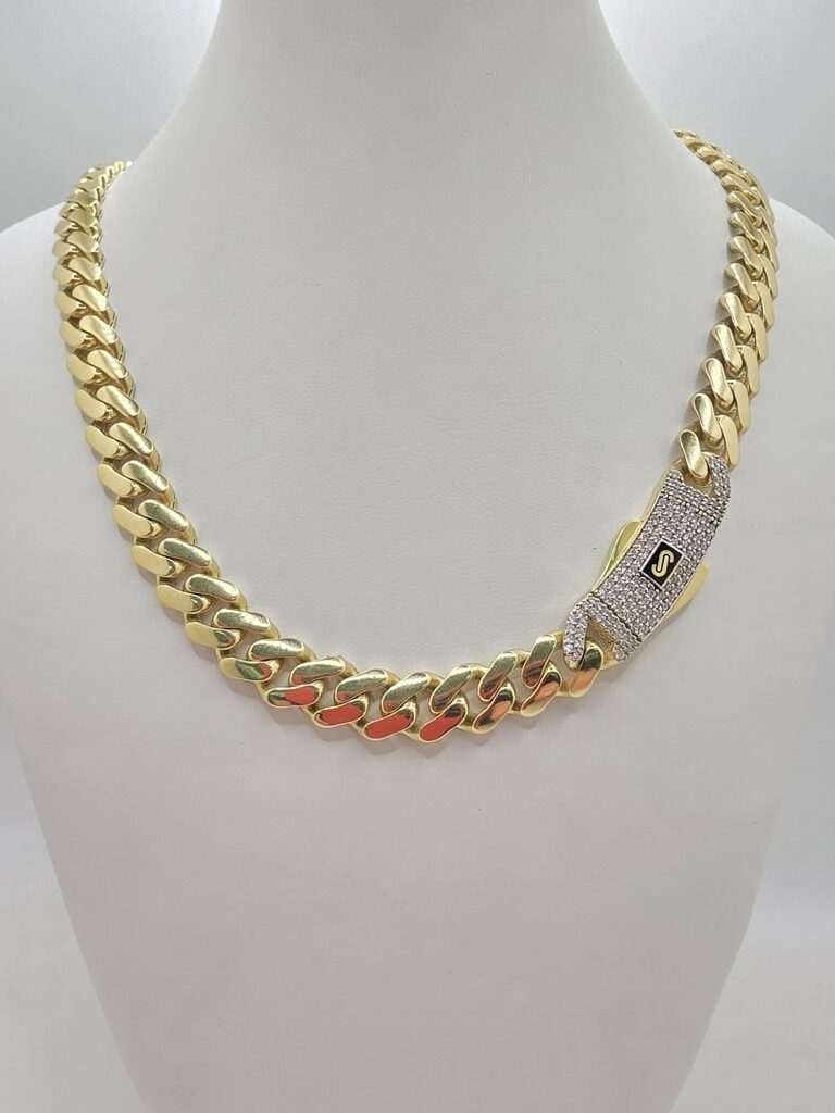 10K CERTIFIED MOLNACO CHAIN CZ CLOSURE – 26" 9.5MM – JY Jewelry Wholesale