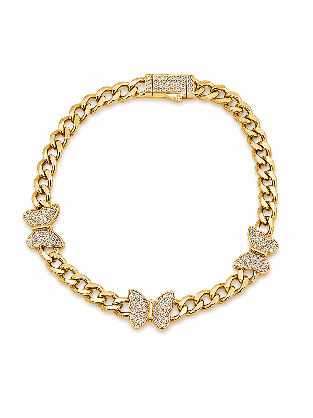 10K SMALL CZ BUTTERFLY MONACO STYLE BRACELET – 7.5" 5MM – JY Jewelry Wholesale
