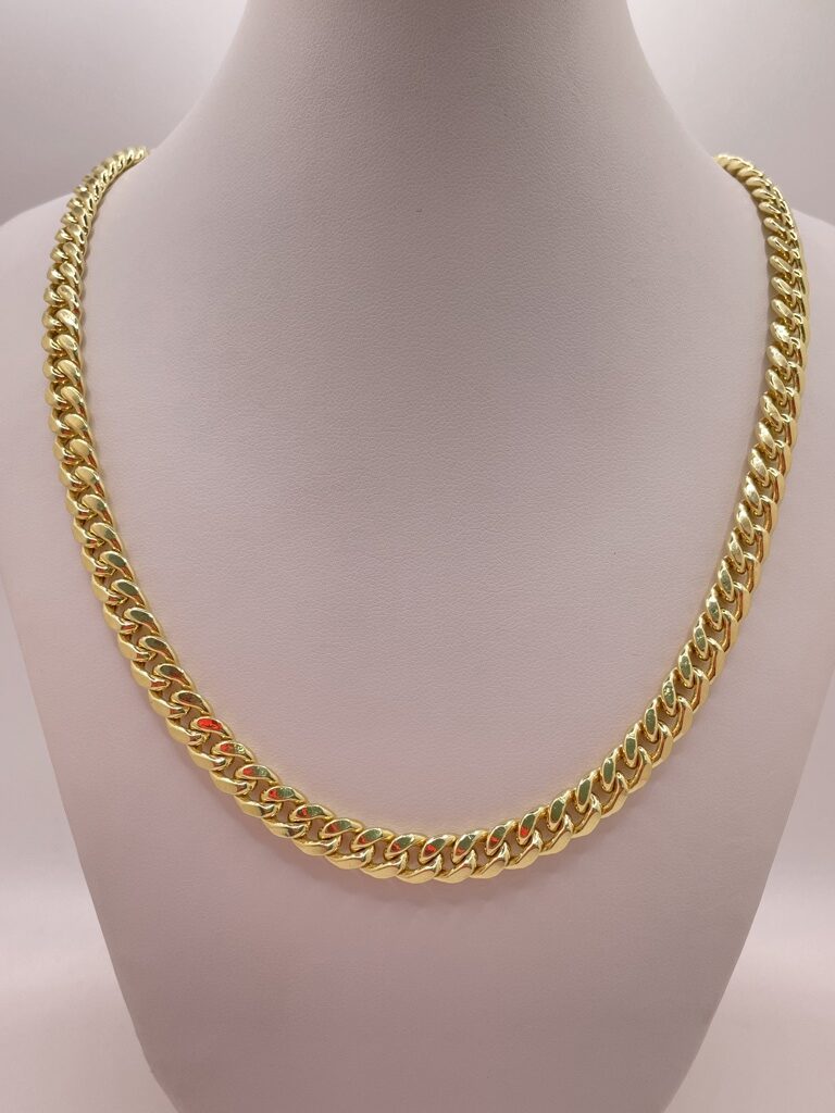 14K SEMISOLID MIAMI CUBAN CHAIN – 22" 6.5MM – JY Jewelry Wholesale