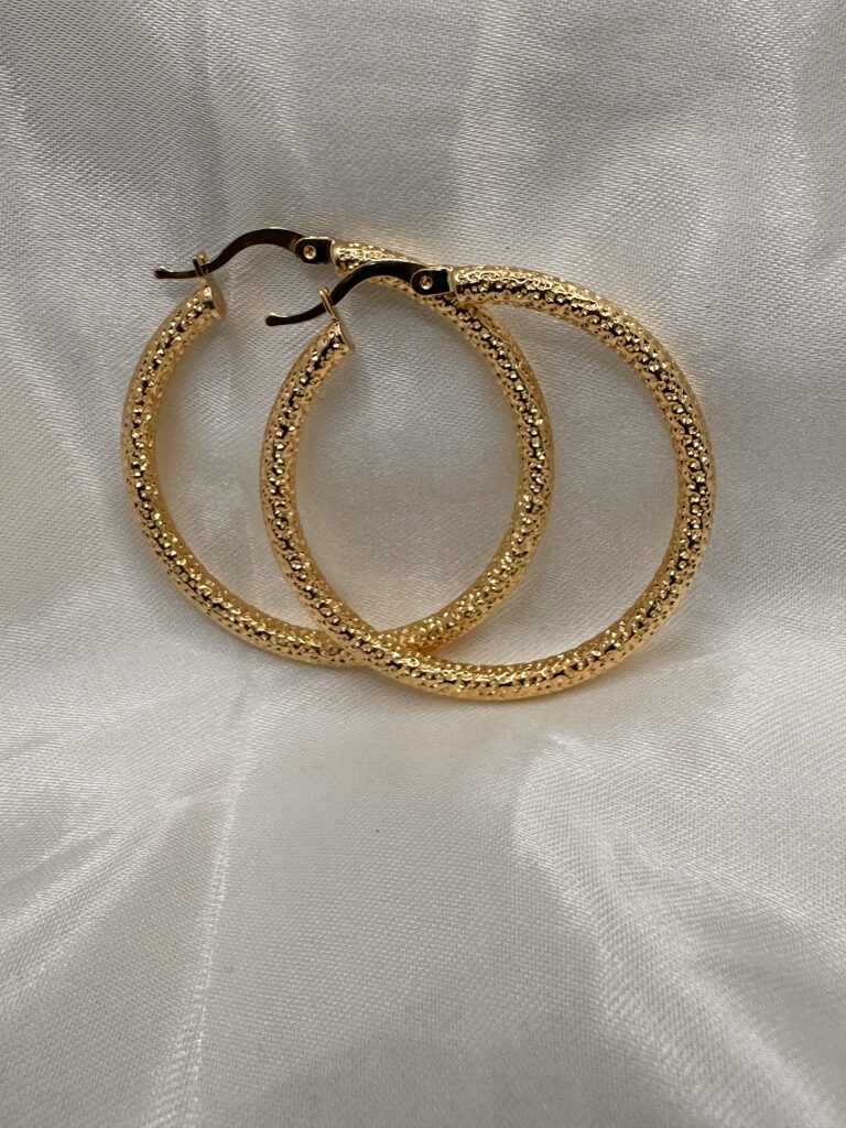 10K NEVADAS HOOPS EARRINGS – 5 3MM – JY Jewelry Wholesale