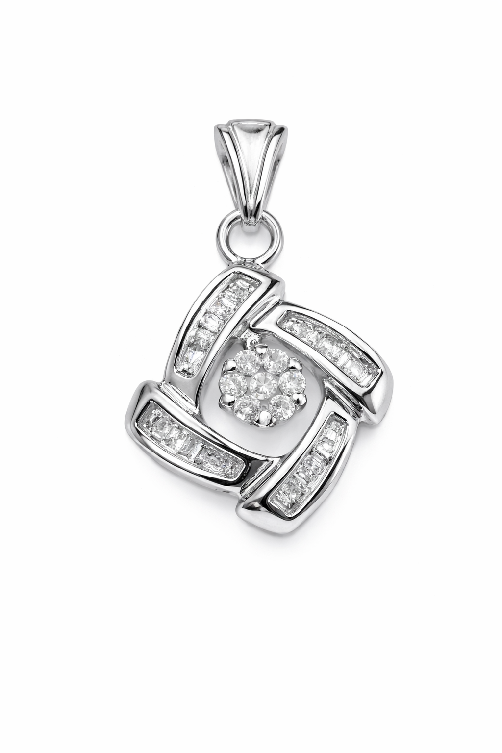 10K WHITE GOLD ELEGANT SQUARE DIAMOND PENDANT – JY Jewelry Wholesale