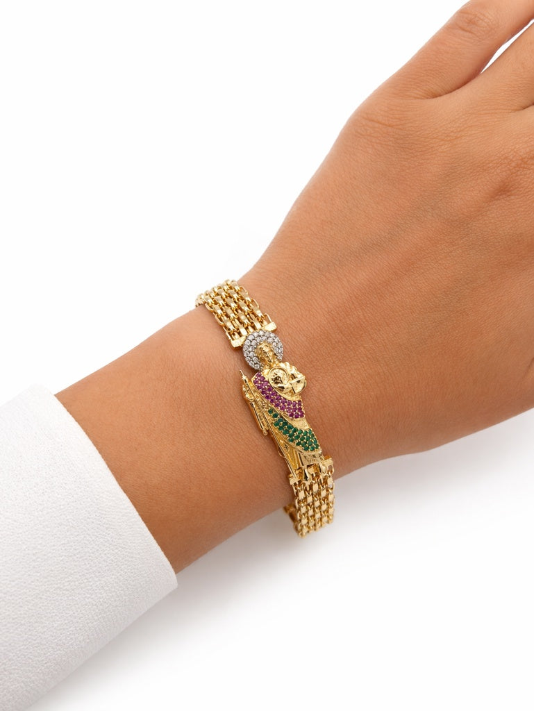 10K BISMARK SAN JUDAS BRACELET – 7" – JY Jewelry Wholesale