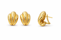 10K MODERN OPEN SHELL DESIGN OMEGA BACK EARRINGS – JY Jewelry Wholesale