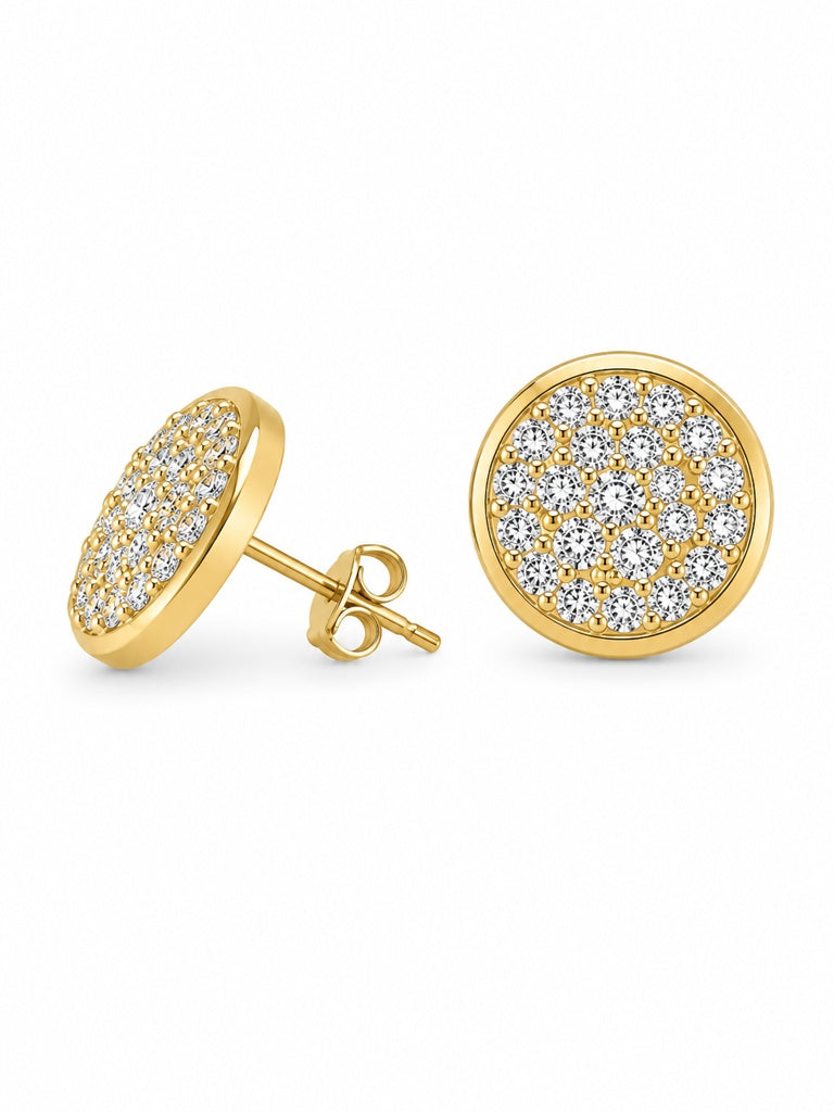 10K CZ ROUND EARRINGS Size – JY Jewelry Wholesale