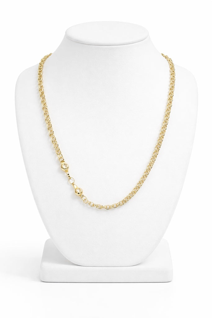 10K HOLLOW CHINO CHAIN – 4.5MM 16" – JY Jewelry Wholesale