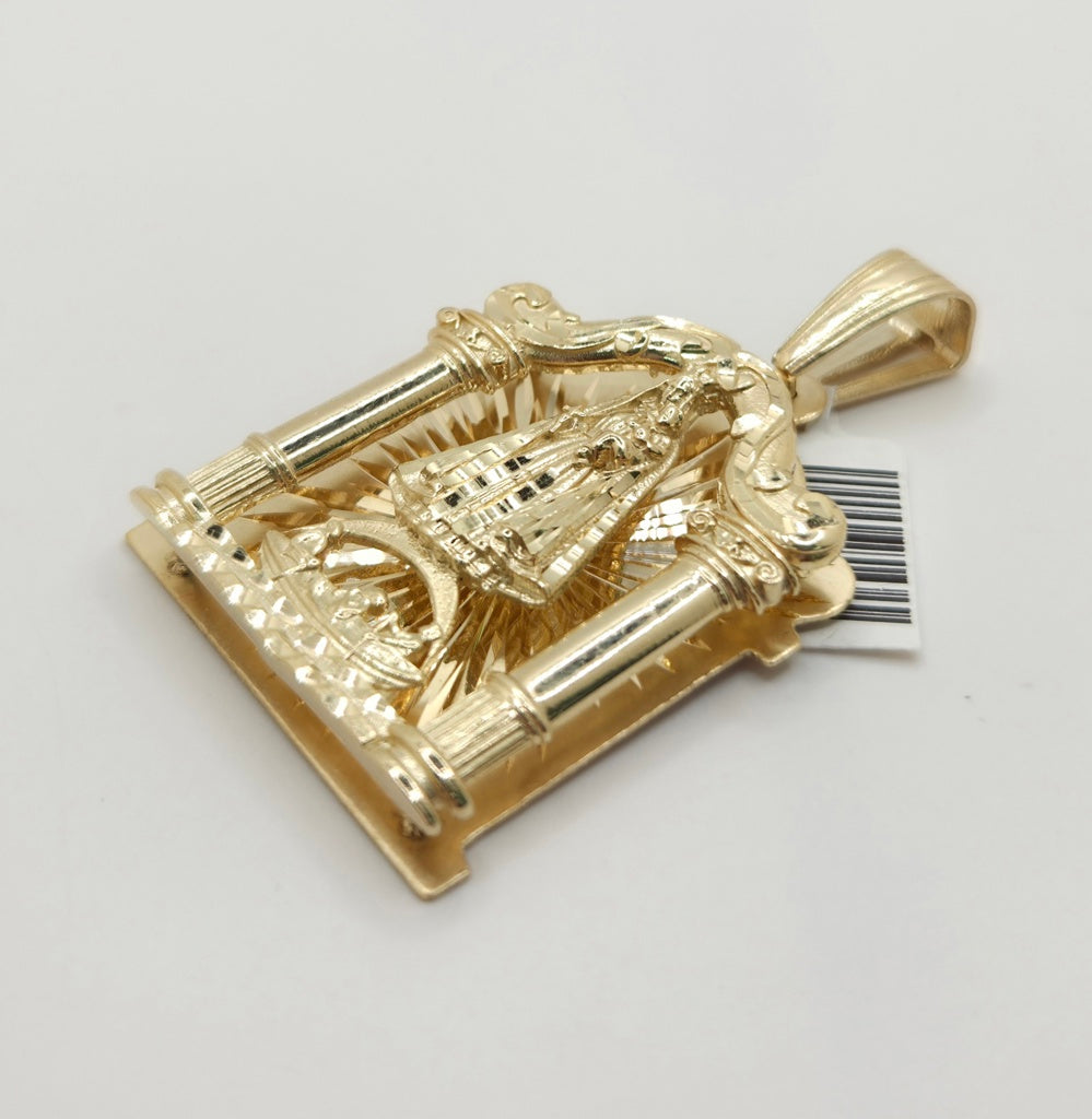 10K SOLID CARIDAD PENDANT IN HOUSE STYLE – LARGE – JY Jewelry Wholesale