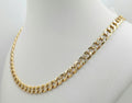 14K TWO TONE CUBAN CURB FLAT CHAIN – 22" 6MM – JY Jewelry Wholesale