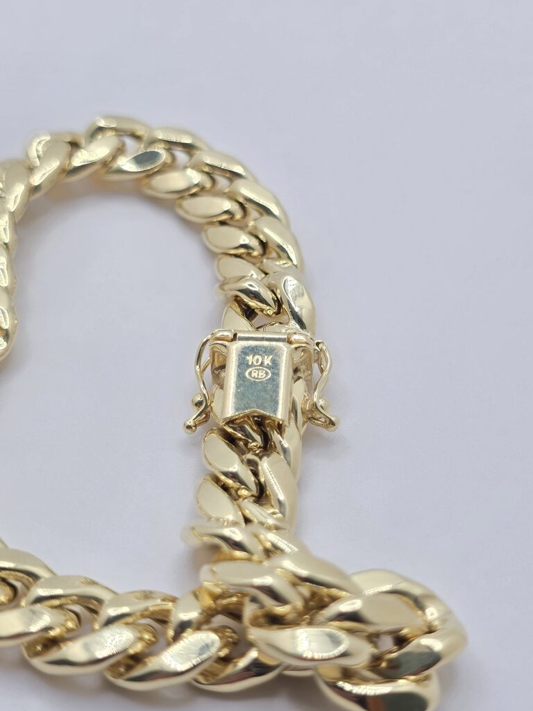 10K SEMISOLID MIAMI CUBAN BRACELET 9.5MM – JY Jewelry Wholesale