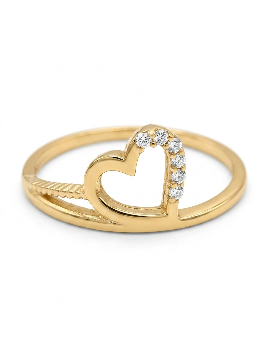 14K SMALL HEART SILHOUETTE RING – 7 – JY Jewelry Wholesale
