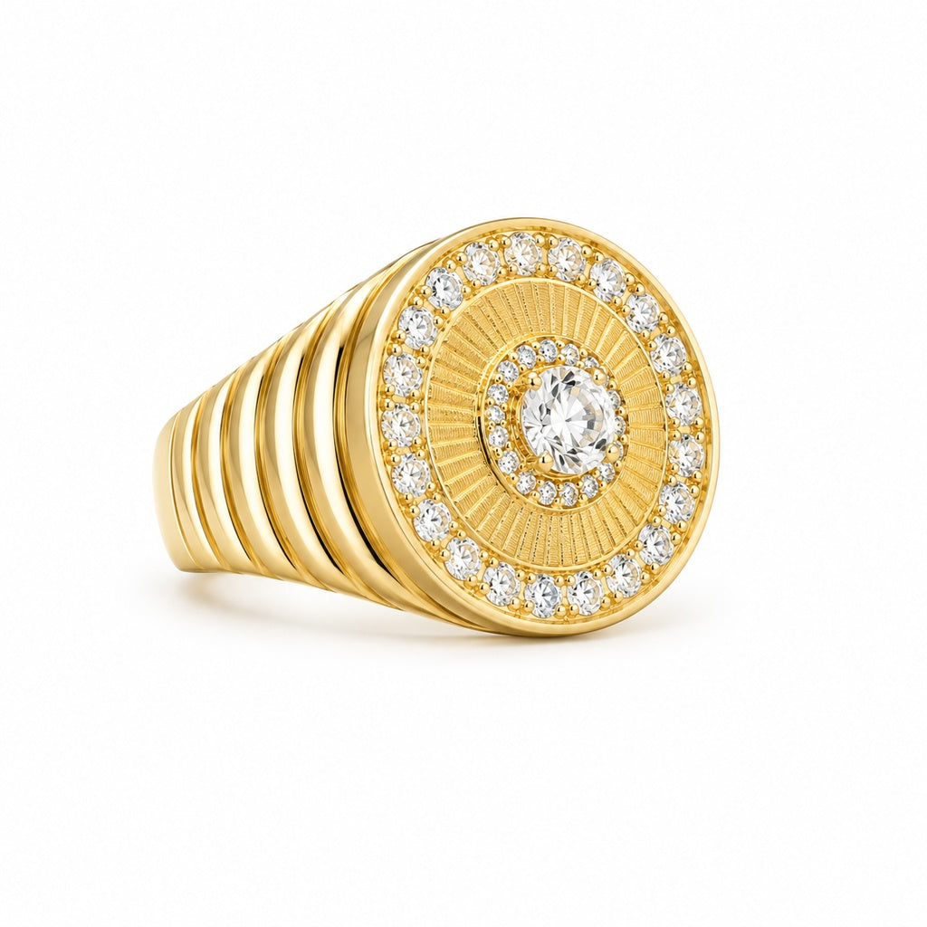 10K ELEGANT ROUND STONE CENTER RING – 10 – JY Jewelry Wholesale