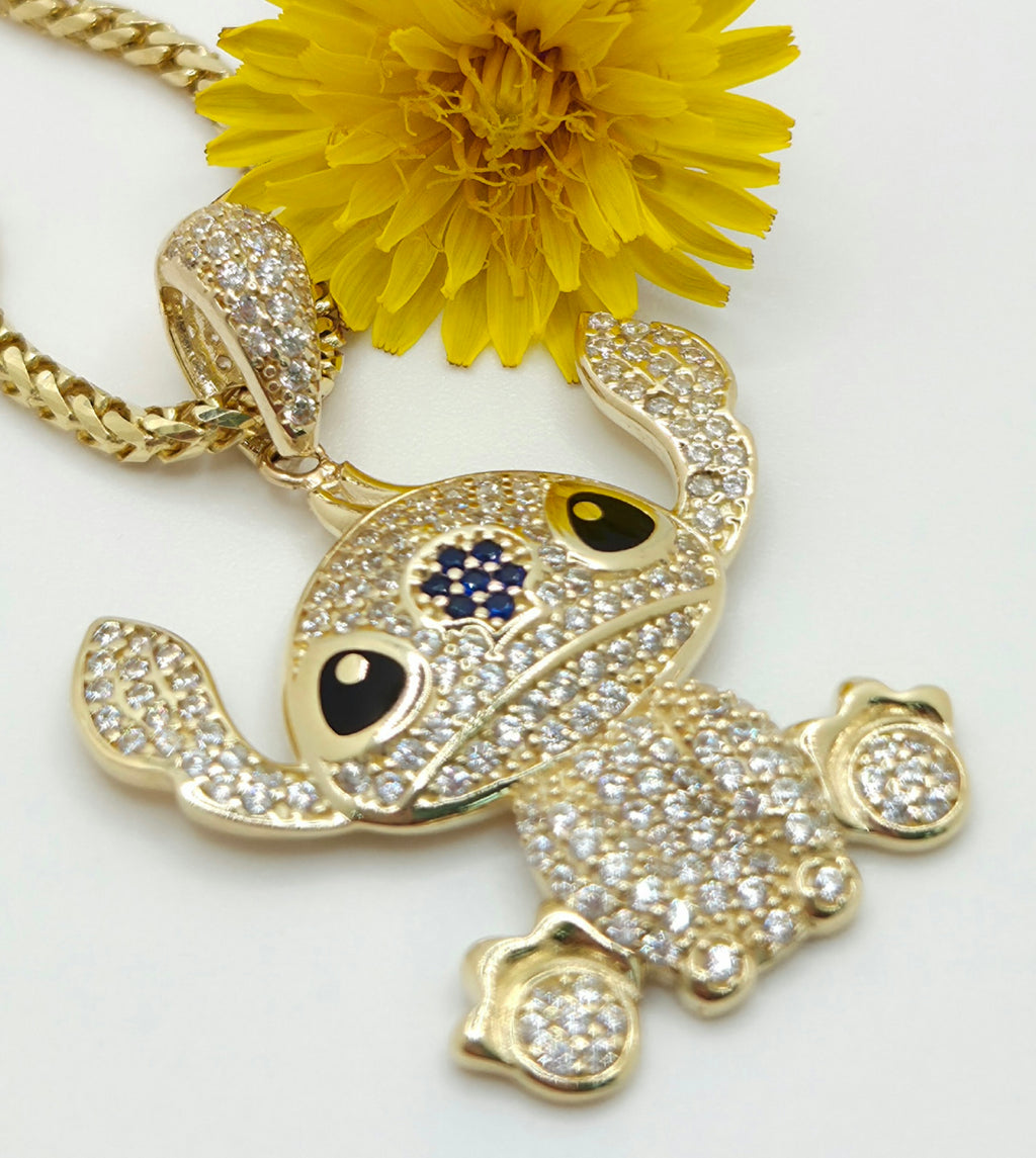 10K WHITE CZ STITCH PENDANT – JY Jewelry Wholesale