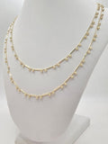 14K DOUBLE CHAIN ??OF BEADS AND BARS – 18" – JY Jewelry Wholesale